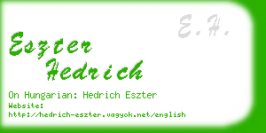 eszter hedrich business card